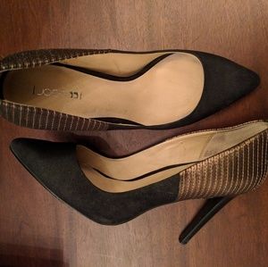 Joe's Black and Gold Heels